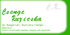 csenge ruzicska business card